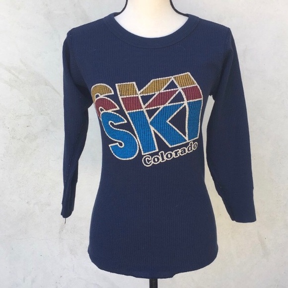 Fruit of the Loom Tops - Vintage Thermal Graphic Long Sleeve Shirt